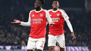 Selebrasi pemain Arsenal, Bukayo Saka. (Dok. Arsenal) 