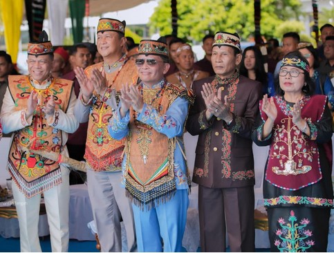 Ketua DPRD Kalteng, Arton S Dohong saat menghadiri upacara peringatan hari jadi kalteng ke-69 di Kantor Gubenur Kalteng, Sabtu(23/5/2026).Foto:Istimewa ‎