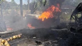 Bus ALS yang terbakar di Muratara Sumatera Selatan [dok Polda Sumsel