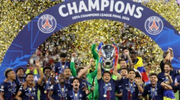 PSG resmi mempertahankan gelar juara Liga Champions setelah mengalahkan Arsenal lewat drama adu penalti di partai final yang digelar di Puskás Aréna, Budapest, Minggu (31/5/2026) dinihari WIB. [Istimewa] 