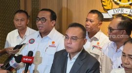 Wakil Ketua DPR Dasco bertemu KSPSI dan KSBSI (Suara.com/Bagaskara) 