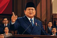  Presiden Prabowo Subianto di Sidang Paripurna DPR RI. (Foto dibuat dengan AI)