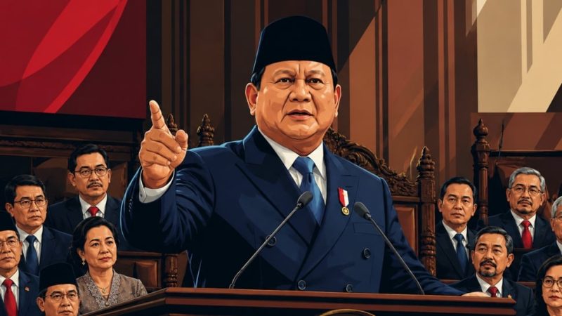  Presiden Prabowo Subianto di Sidang Paripurna DPR RI. (Foto dibuat dengan AI)