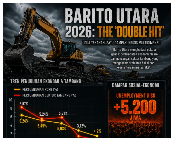 ILustrasi Barito Utara 2026: Badai “Double Hit” 
