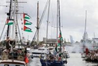 Iluatrasi kapal-kapal yang ikut terlibat dalam Global Sumud Flotilla untuk Gaza, Palestina. (ANTARA/Anadolu/py) 