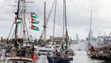 Iluatrasi kapal-kapal yang ikut terlibat dalam Global Sumud Flotilla untuk Gaza, Palestina. (ANTARA/Anadolu/py) 