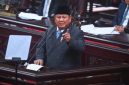 Presiden Prabowo Subianto menyampaikan pidato dalam Rapat Paripurna ke-19 DPR RI Masa Persidangan V Tahun Sidang 2025-2026 di kompleks Parlemen, Jakarta, Rabu (20/5/2026). [ANTARA FOTO/Rivan Awal Lingga/app/kye] 