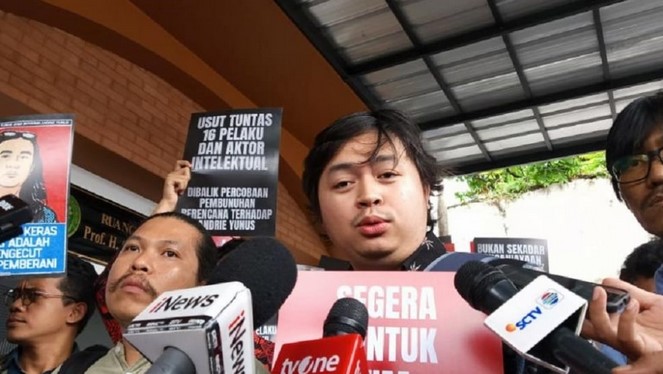 Kuasa Hukum Andrie Yunus dari TAUD, Fandi Denisatria. (Suara.com/Tsabita Aulia)