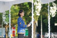 Pj. Sekda Kalimantan Tengah Linae Victoria Aden memimpin upacara Hari Lahir Pancasila 2026 di Halaman Kantor Gubernur Kalteng Palangka Raya bersama jajaran ASN Pemerintah Provinsi Kalimantan Tengah. Senin (1/6/26)