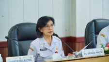 Pj. Sekda Kalimantan Tengah Linae Victoria Aden memimpin Rapat Koordinasi persiapan evaluasi Strategi Nasional Pencegahan Korupsi (Stranas PK) di Ruang Rapat Bajakah, Kantor Gubernur Kalteng, Rabu (3/6/26).