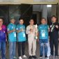 Bupati Heriyus, saat melepas keberangkatan kontingen Gabungan Olahraga Balogo Indonesia (GOBI) Kabupaten Murung Raya yang akan mengikuti Lomba Balogo dalam rangka Hari Ulang Tahun (HUT) Bhayangkara ke-80 di Kabupaten Barito Timur, Jumat (12/6/2026).