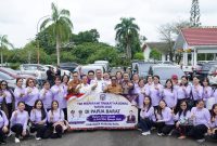 Pelepas kontingen Mura mengIkuti Pesparawi Nasional XIV Tahun 2026 ke Manokwari. (Foto: Diskominfo SP Mura)