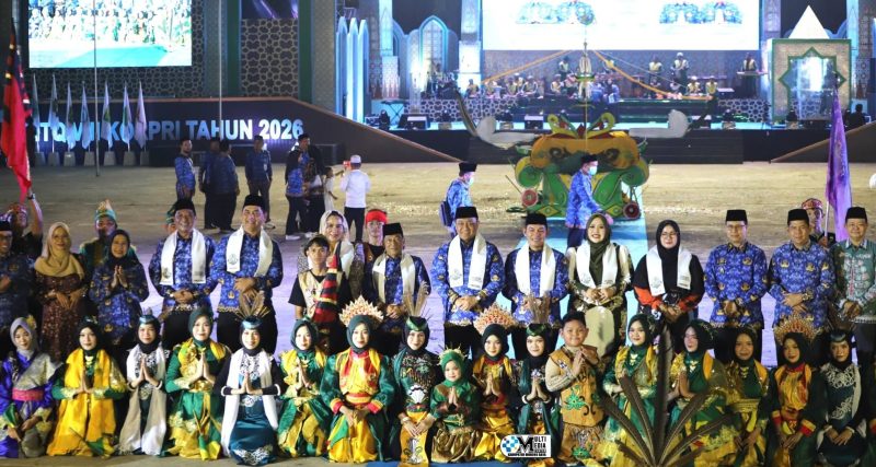Pembukaan MTQ KORPRI  Tingkat Provinsi Kalimantan Tengah Tahun 2026 berlangsung meriah di Arena Utama Alun-Alun Jorih Jerah, Puruk Cahu, Rabu (24/6/2026) malam. 
