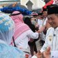 Jemaah haji Murung Raya tiba di Kampung halaman dengan Selamat dan disambut langsung oleh bupati Mura Heriyus, Rabu (10/06/2026]. (Foto : Diskominfo SP Mura).