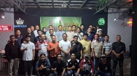 Foto bersama usai coffee break Dandim. 1013/Mtw bersama insan pers Kabupaten Murung Raya, Kamis malam (4/6/2026). (Foto : PWI Mura) 