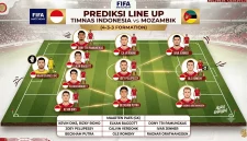 Prediksi posisi Timnas Indonesia vs Mozambik