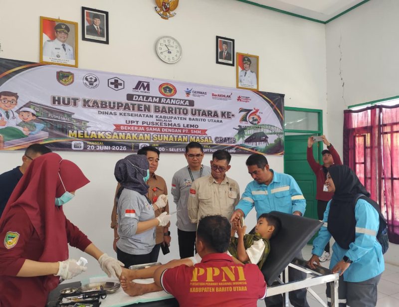 Foto Penyelenggaraan kegiatan sunatan massal bagi anak-anak di wilayah Ring I perusahaan, Barito Utara