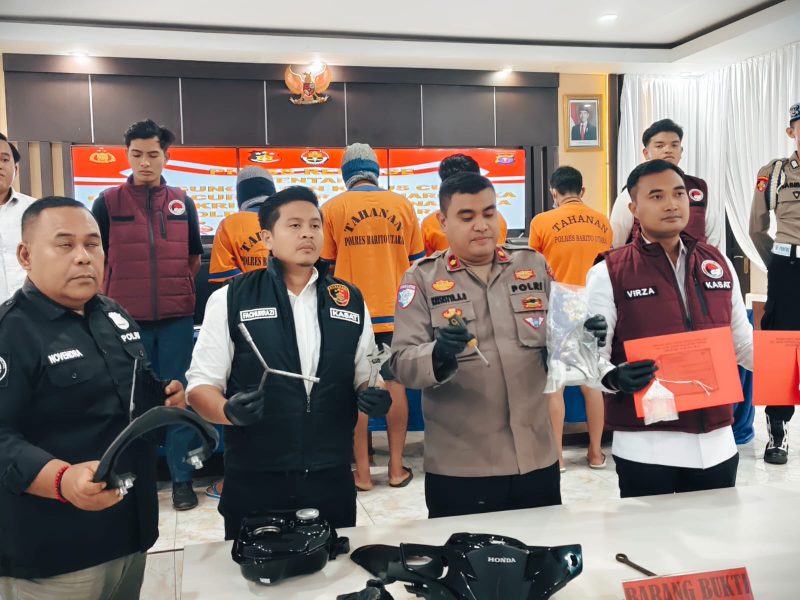 Polres Barut saat gelar pres rilis tangkapan narkoba dan 2 C , Senin(29/6/26).Foto.Deni