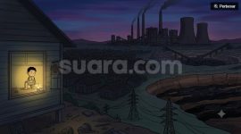 Di tengah status Indonesia sebagai salah satu eksportir batu bara terbesar dunia, mengapa pasokan listrik justru terganggu? Foto Suara.com/AI. 