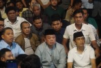 Diskusi yang digelar di Joglo GIK UGM, Sleman, DIY, dan menghadirkan sejumlah pejabat pemerintah berakhir ricuh setelah didatangi ratusan mahasiswa pada Senin (16/6/2026) malam. (Dok: istimewa). 