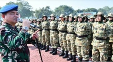 Peserta latsarmil dari pengelola KDMP dan KNMP mengikuti upacara pembukaan pelatihan diklat di lapangan Dirgantara AAU, Yogyakarta, pada Rabu (17/6/2026). ANTARA/HO-Humas TNI AU