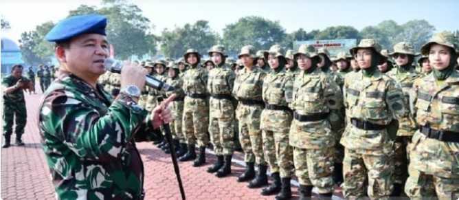 Peserta latsarmil dari pengelola KDMP dan KNMP mengikuti upacara pembukaan pelatihan diklat di lapangan Dirgantara AAU, Yogyakarta, pada Rabu (17/6/2026). ANTARA/HO-Humas TNI AU