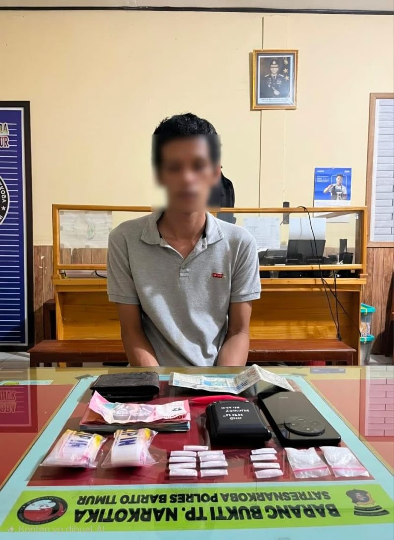 Mahasiswa diduga pengedar sabu di barito timur inisial AJP alias J. Foto: 1tulah.com/zakirin