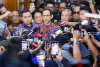 Terdakwa kasus dugaan korupsi pengadaan Chromebook dalam program digitalisasi pendidikan di Kemendikbudristek Nadiem Makarim usai menjalani sidang lanjutan di Pengadilan Tipikor, Jakarta, Rabu (13/5/2026). [Suara.com/Alfian Winanto] 