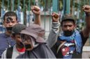 Puluhan aktivis Front Rakyat Indonesia untuk West Papua dan Aliansi Mahasiswa Papua melakukan aksi unjuk rasa bertema 