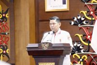 Kepala Biro Kesejahteraan Rakyat Setda Provinsi Kalimantan Tengah Rus`ansyah membuka kegiatan Koordinasi dan Sinkronisasi Kebijakan Kesejahteraan Rakyat Bidang Kebudayaan Tahun 2026 di Aula Eka Hapakat, Kantor Gubernur Kalimantan Tengah. Kegiatan ini menjadi langkah strategis dalam memperkuat kelembagaan Kedamangan dan melestarikan budaya serta hukum adat Dayak di Kalimantan Tengah. Rabu (1/7/2026).