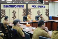 Kepala Diskominfosantik Provinsi Kalimantan Tengah Adiah Chandra Sari bersama para kepala OPD mengikuti Rapat Koordinasi Pengisian Indeks Pemerintahan Digital (PEMDI) Tahun 2026 sebagai upaya memperkuat transformasi digital di lingkungan Pemerintah Provinsi Kalimantan Tengah. di Aula Kanderang Tingang, Diskominfosantik Provinsi Kalteng, Selasa (7/7/26).