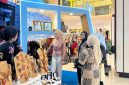 Ketua Dekranasda Provinsi Kalimantan Tengah Aisyah Thisia Agustiar Sabran meninjau Stand Dekranasda Kalimantan Tengah yang menampilkan berbagai produk unggulan karya perajin daerah pada rangkaian HUT ke-46 Dekranas Tahun 2026 di Trans Studio Makassar, Sulawesi Selatan, Kamis (9/7/26).