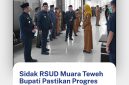 Foto Bupati Barito Utara, H. Shalahuddin bersama Wakil Bupati Felix Soenadie Y. Tingan dan Sekretaris Daerah Muhlis Sidak RSUD