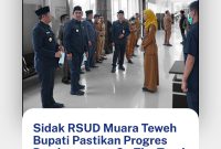 Foto Bupati Barito Utara, H. Shalahuddin bersama Wakil Bupati Felix Soenadie Y. Tingan dan Sekretaris Daerah Muhlis Sidak RSUD