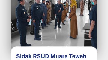 Foto Bupati Barito Utara, H. Shalahuddin bersama Wakil Bupati Felix Soenadie Y. Tingan dan Sekretaris Daerah Muhlis Sidak RSUD
