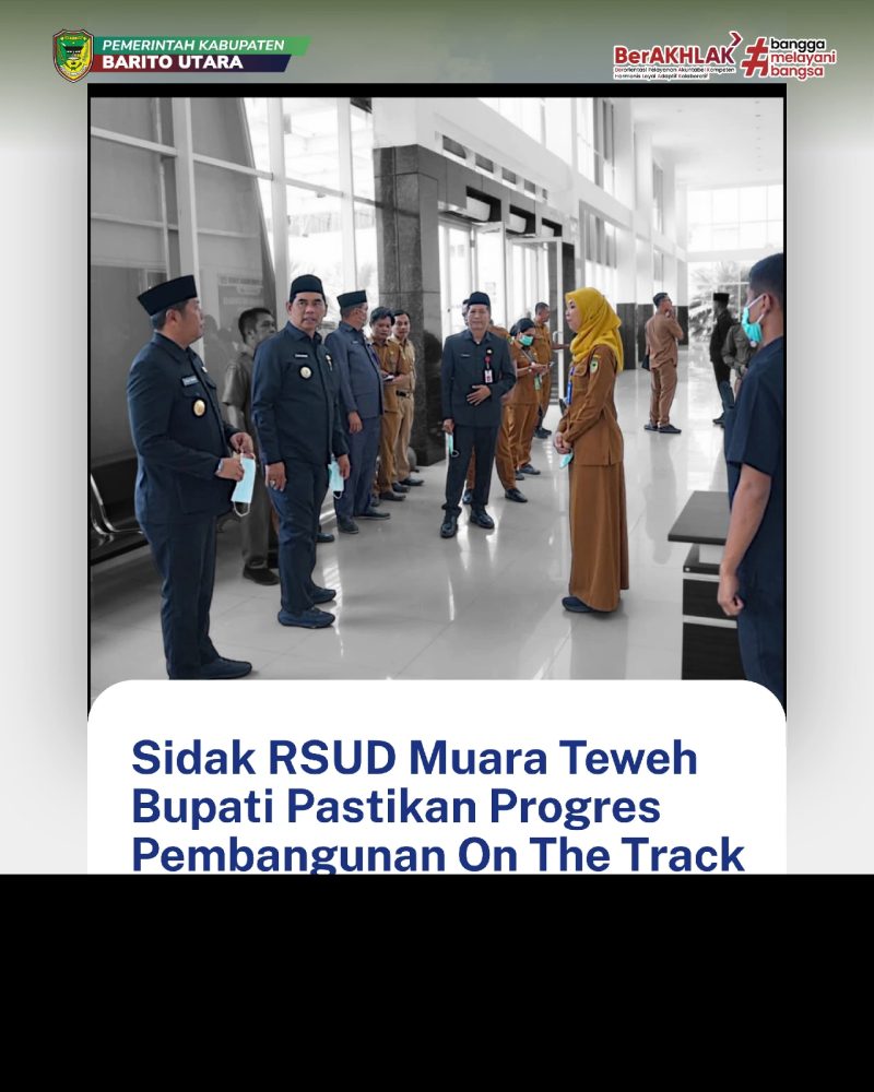 Foto Bupati Barito Utara, H. Shalahuddin bersama Wakil Bupati Felix Soenadie Y. Tingan dan Sekretaris Daerah Muhlis Sidak RSUD