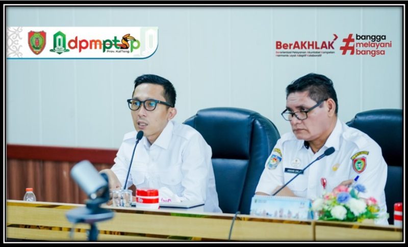 Plt. Kepala DPMPTSP Provinsi Kalimantan Tengah Rangga Lesmana menyampaikan capaian Provinsi Kalimantan Tengah yang berhasil meraih peringkat ke-7 nasional dengan predikat Sangat Baik dalam Penilaian Kinerja Pelayanan Terpadu Satu Pintu (PTSP) dan Kinerja Percepatan Pelaksanaan Berusaha Tahun 2026 oleh Kementerian Investasi dan Hilirisasi/BKPM RI.