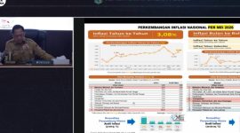 Pemkab Mura Rakor Pengendalian Inflasi Daerah yang dirangkaikan dengan Sosialisasi Sensus Ekonomi 2026 secara virtual melalui Zoom Meeting, Senin (15/6/2026).