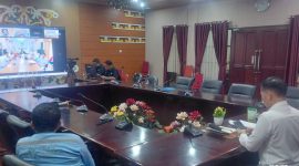 Sosialisasi pengusulan calon penerima Program BSPS Tahun 2026 secara virtual dari Aula A Setda Kantor Bupati Murung Raya, Rabu (1/7/2026).