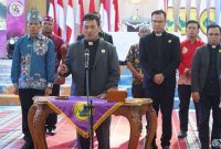 Prosesi penutupan Sinode Umum XXV Gereja Kalimantan Evangelis (GKE) Tahun 2026 yang secara resmi ditutup oleh Bupati Murung Raya, Heriyus, di Gereja Elioteria Christian Center, Puruk Cahu, Sabtu (11/06/2026).