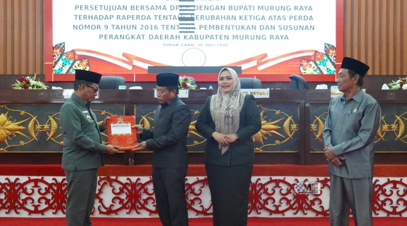 Pemkab dan DPRD Murung Raya Sepakati Perubahan Perda Pembentukan Perangkat Daerah