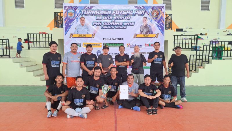 PWI Barito Utara Juara Turnamen Futsal Se-DAS Barito. (Foto : PWI Barito Utara)