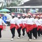 Setwan DPRD Barito Utara turut ambil bagian dalam lomba gerak jalan antar instansi, Senin (27/7). Foto-ist