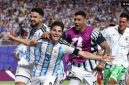 Selebrasi para pemain Timnas Argentina setelah menciptakan gol ke gawang Swiss di babak perempat final Piala Dunia 2026 (dok. FIFA)