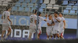 Selebrasi Pemain-pemain Timnas Indonesia usai Shayne Pattynama cetak gol ke gawang Timor Leste dalam lanjutan Grup A Piala AFF 2026 (dok. PSSI) 