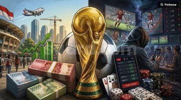 Ilustrasi Sisi Gelap dan Terang Ekonomi Piala Dunia 2026: Siapa yang Paling Untung? [SUARA.COM/Syahda] 