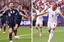 Potret LIonel Messi dan Harry Kane dalam laga semifinal Argentina vs Inggris (Yahoo Sports)