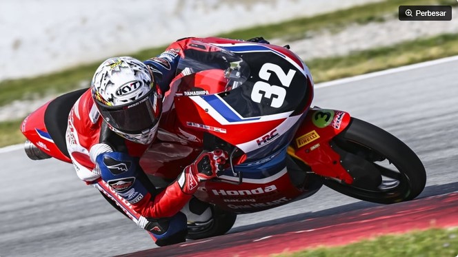 Muhammad Kiandra Ramadhipa pebalap muda binaan Astra Honda Motor. (Foto: AHM) 