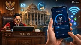Mahkamah Konstitusi (MK) memutuskan agar kuota internet tidak hangus. (Suara.com/Syahda) 