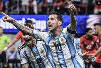 Argentina memastikan langkah ke perempat final Piala Dunia 2026 usai menaklukkan Mesir dengan skor dramatis 3-2. [Tangkap layar X] 